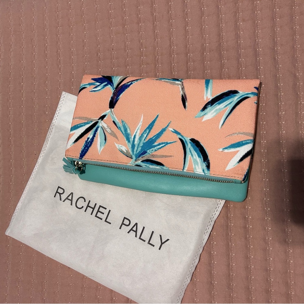 Rachel Pally Cream and Green Clutch